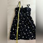 AUW Halter Top Dress Womens Large Black Floral Design Straps Pullover Summer Photo 5