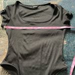 Chicme Black Ribbed Bodysuit Women’s Large Stretch Fitted One Piece Casual Chic Photo 11