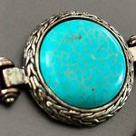 Boho Western Faux Turquoise Bracelet and Gold and Silver Tone Earrings Photo 5