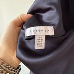 Topshop  Navy Blue Satin Style Mini Slip Dress Photo 2