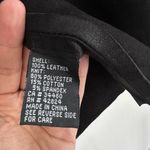 Veda Leather Jacket Womens XS Black Moto Biker Asymetric Zip Knit Sleeve Edgy Photo 8