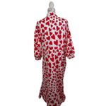 Boden Clara Cotton Maxi Heart Shirt Dress in Long Size 12 with Pockets Red Photo 6