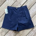 Liz Claiborne  Women's Vintage Navy High Waisted Shorts Size 12 27" Waist. NEW Photo 0