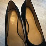 Talbots  black velvet pump with block heel, size 10 Photo 2