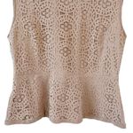Ann Taylor  Lace Sleeveless Top in Beige Photo 5