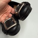 Fossil  MADDOX Black Leather Buckle Platforms PUMPS Block Heel Shoes S-419 Sz 7.5 Photo 3