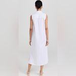 Donni Pop‎ Sleeveless Shirt Dress Size Small EUC Navy Pinstripe White Photo 2