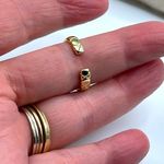 14K plated sterling silver size 8 simple X pattern ring. Gold Photo 4