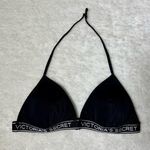 Victoria's Secret Victoria’s Secret Black and White Teeny Triangle Bikini Top Photo 0