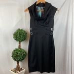 Ted Baker Black Sleeveless Belt Waist Knee Length Career Dress 1 XS Photo 1