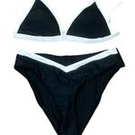 None Black and White Women's Bikini Set size Medium New Photo 0