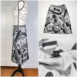 The Limited  Skirt Black Gray Abstract Geometric Print Small Vintage 1990s y2k Photo 2