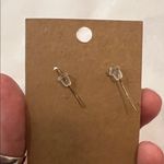 Wooden Teardrop Earrings Gold Photo 3