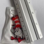 The cat‎ in the hat acrylic clear/red/black dangle earrings Red Photo 6