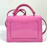 Off-White  Baby Jitney Patent Leather Top Handle Shoulder Satchel Bag Pink NEW Photo 4