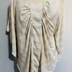 Canyon River Blues  Women Light Tan Stripped Dolman Relaxed Fit Pull Over Top L Photo 1