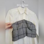 Sea New York Plaid Corset Button Down Shirt Gray Size XS Photo 4