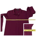Theory  Sunaya Urban Crepe Shirt - Merlot - Small Photo 3