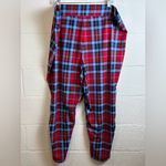 Lands' End Lands’ End Woman’s Plus Size Flannel Blue and Red Leggings Size 3X (24W-26W) Photo 3