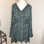 ALLSAINTS ALL SAINTS Nichola Plume Long Sleeve Dress Mini Lined Flowy Size M Photo 3