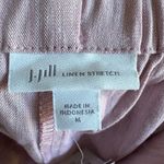 JJill Pants Womens Size M Lilac Elastic Waist Linen Stretch Textured Lightweight Pink Size M Photo 2