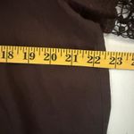 Karen Rogers Peasant Lace Trim Top Chocolate Brown Boho Square Neck Blouse XL Photo 5