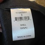 Tart  woman’s black vegan faux leather tiered mini dress‎ NWOT SMALL Photo 4