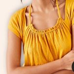 Free People  Vivi Sundress Dress Open Back Cap Sleeve Gold Dress Size  M … Photo 10