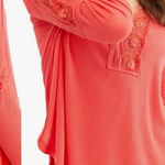 Free People  Red Lola Lace Top Photo 0