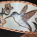 Hummingbird Handmade Artisan Copper Open Cuff Bangle Bracelet Photo 11