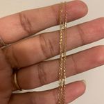 10k Gold Minimalist Heart Cable Chain Necklace Photo 1