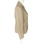 Le Suit  Petite tan gold long sleeve collared button down blazer jacket 4P Photo 2