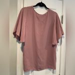 Zenana Outfitters Premium Size S Dusty Pink Batwing Sleeve Pullover Blouse Pearl Buttons Photo 8