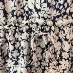 Gap  Women White w Navy Floral Sleeveless “ Everyday” Drawstring Elastic Dress-XS Photo 2
