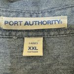 Port Authority  Ladies Patch Pockets Embroidered Heavy Duty Denim Shirt‎ - Sz XXL Photo 1