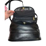 Stone Mountain Black Leather Shoulder Bag With Gold Plated Hardware Photo 7