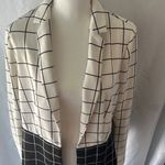 Worthington Plaid Blazer | Black & Cream | Size L | Classic Elegance. Size L Photo 6