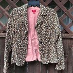 Calico flower prints corduroy jacket Size M Photo 0