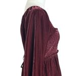 Free People  Dainty Renaissance Daphne Velvet Mini Dress Burgundy Brown Medium Photo 15