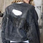 Blue B Black Jean Jacket Size M Photo 0