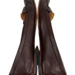 Escada Flats Loafers Brown 36 Gold Tone Hardware Size 6 Photo 3