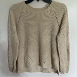 Pink Rose Women’s  Light Weight Long Sleeve Knit Sweater Tan Size Small Cream Photo 0