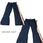 Nike  BLUE AND PINK PARTIAL ZIPPER LEG DRAWSTRING WAIST TRACK PANTS (M) Photo 11