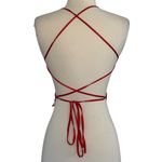 Vintage Y2K Sequin Butterfly Sexy Strappy Backless Festival Clubbing Crop Top OS Red Size undefined Photo 7