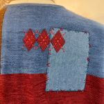 Vintage Koret City Blues Patchwork Southwestern Knit Boho Cardigan Sweater M Blue Size M Photo 9