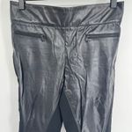 KaufmanFranco Black Leather Wool Blend Pants Side Zip Ankle Size 4 Photo 1