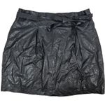 Love Riche  Belted Black Faux‎ Leather Mini Skirt L NWT Photo 0