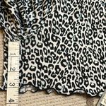 Badgley Mischka Badgley Mishka Studio black white gray leopard print short pajama lounge set Photo 7