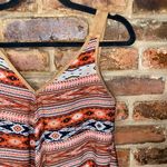 Band of Gypsies Zoe & Rose  Aztec Faux Suede Lace-Up Tank Top Women's Size Small Photo 1