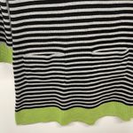 Eliza J  Green Black Gray Striped Long Sleeve Sweater Dress Womens Size Medium Photo 2